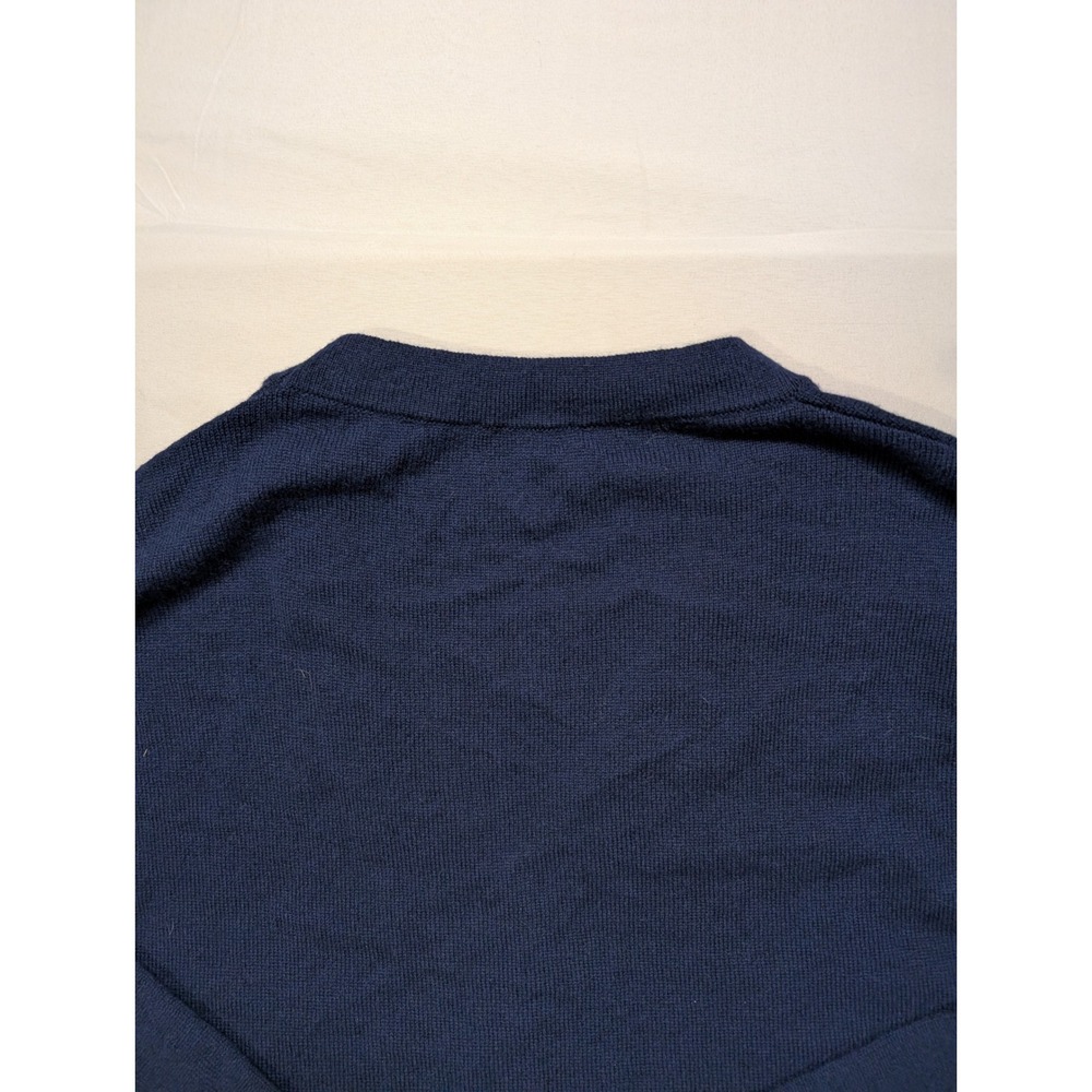 G. Label Goop Women XS Navy Blue 100% Cashmere V-Neck Cardigan Sweater Italy - Picture 11 of 12